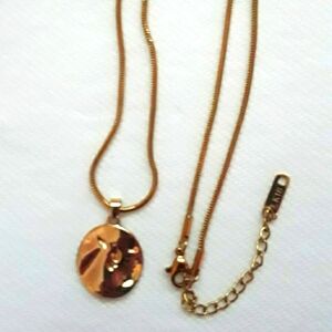 18K Goldplated sand dollar style necklace